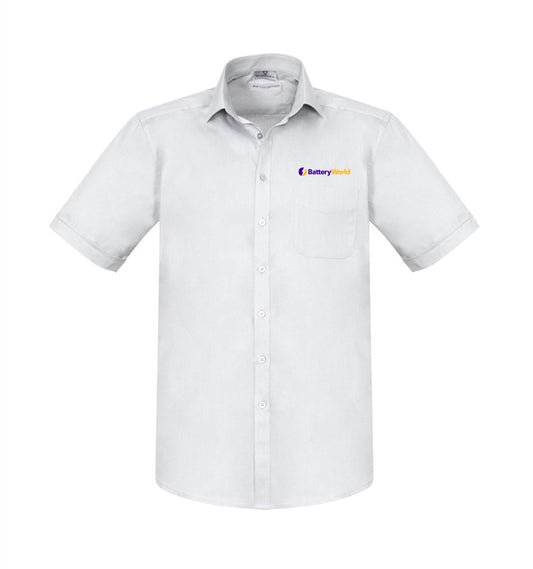BW Mens White Monaco Short Sleeve Shirt (S770MS) - BW303a