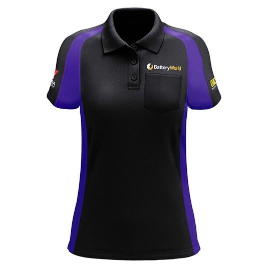 BW Women's Raglan POLY COTTON Polo - WITH POCKET - Front