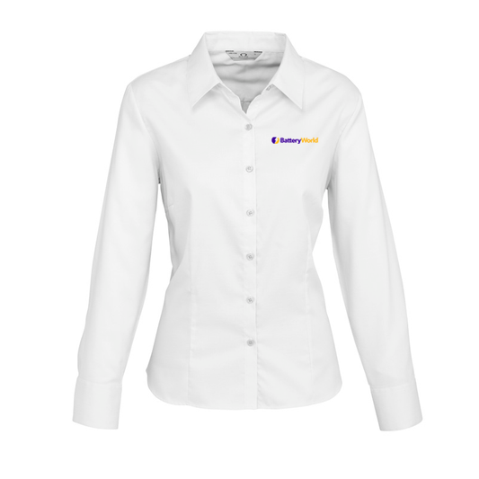 BW Womens Luxe Long Sleeve Shirt - S118LL White