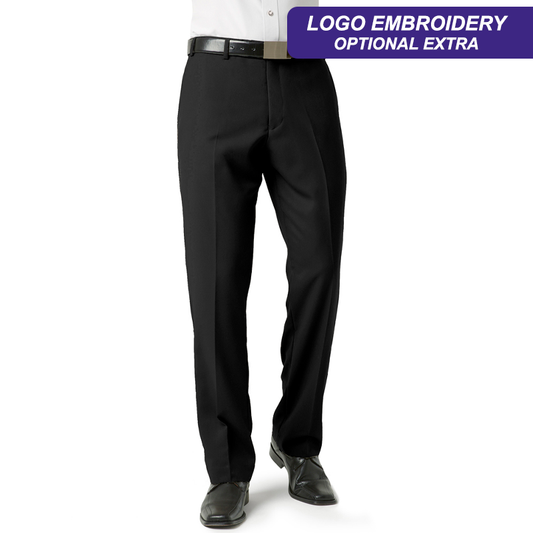 Mens Classic Flat Front Pants
