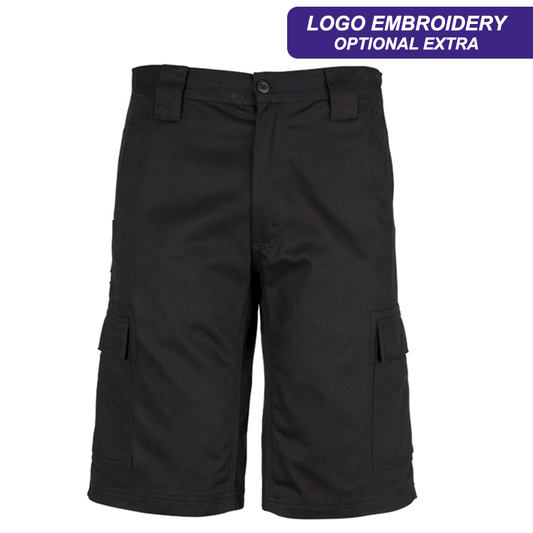 Mens Cotton Drill Cargo Shorts - front