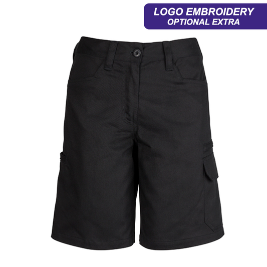 Ladies Cotton Drill Utility Shorts - Front