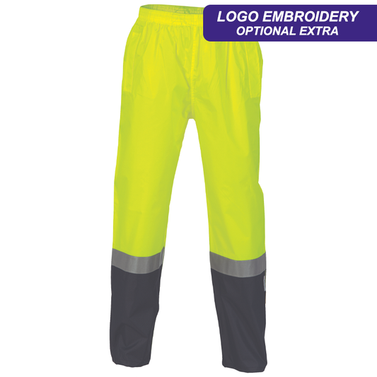 HiVis Light Weight Rain Pants - Yellow/Navy